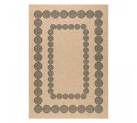 Tapis extérieur 160x230 tissé kilim noir JUTE ART H