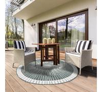 Tapis exterieur 240x240 rond vert