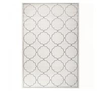 Tapis extérieur 80x150 tissé kilim crème KUMA