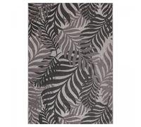 Tapis extérieur 80x150 tissé kilim gris CHIMEK