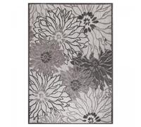 Tapis extérieur 80x150 tissé kilim gris clair CHIMEKA