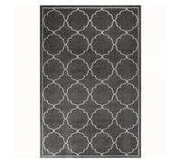 Tapis extérieur 80x150 tissé kilim gris KUMA