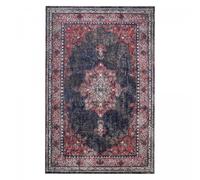 Tapis extérieur 80x150 tissé kilim rouge et brun OZLEM