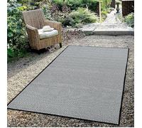 Tapis Extérieur en Plastique 210x150 cm Grand Tapis pour Terrasse Jardin Plage Camping Noir/Blanc 150 x 211 cm (Rectangulaire)