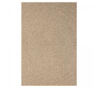 Tapis extérieur intérieur 140x200 LYN13 REZY aspect jute motif rond ton sur ton