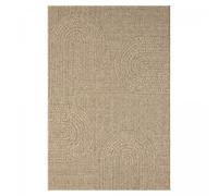 Tapis extérieur intérieur 160x230 LYN13 REZA aspect jute motif arc-en-ciel ton sur ton