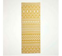 Tapis extérieur jardin imperméable, réversible et résistant UV - Anna - 75x200 cm - Jaune - Matériaux recyclés - Homescapes