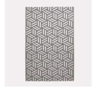 Tapis extérieur jardin imperméable, réversible et résistant UV - Luna - 180 x 270 cm - Gris - Matériaux recyclés - Homescapes