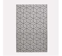 Tapis extérieur jardin imperméable, réversible et résistant UV - Luna - 240 x 300 cm - Gris - Matériaux recyclés - Homescapes