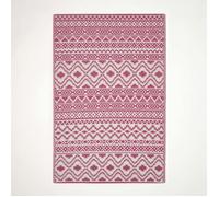 Tapis extérieur jardin imperméable, réversible et résistant UV - Tia - 150x240 cm - Rose - Matériaux recyclés - Homescapes