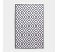 Tapis extérieur jardin imperméable, réversible et résistant UV - Zoe - 120 x 180 cm - Gris - Matériaux recyclés - Homescapes