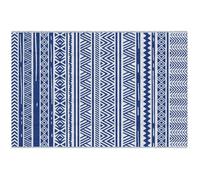 Tapis extérieur - Outsunny - style graphique réversible 2 motifs haute densité 310 g/m² décoration - PP - 2,74x1,82m - bleu blanc