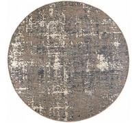 Tapis extérieur rond en polypropylène Catania 200 cm gris.