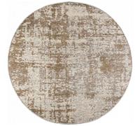 Tapis extérieur rond en polypropylène Catania 200 cm naturel.