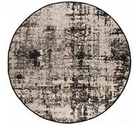 Tapis extérieur rond en polypropylène Catania 200 cm noir.
