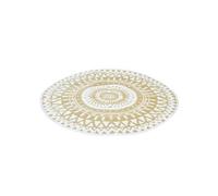 Tapis extérieur ROND naturel et blanc D.150 CM