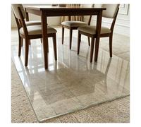Tapis Exterieur Terrasse, Transparent Tapis Cuisine, Imperméable Et Antidérapant, De Sol en Plastique Vinyle Protecteur, Convient À Différents Types De Meubles(1mm,140cmx140cm)