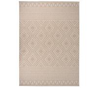 vidaXL Tapis à tissage plat d'extérieur 120 x 170 cm Rayures brunes