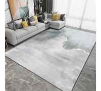 Tapis extra large - 2 x 3 m - Lavable - Pour salon, chambre à coucher, salle à manger - Moderne - Abstrait - Gris - 200 x 300 cm