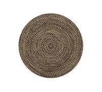 vidaXL Tapis fait à la main en jute – Noir et naturel – 90 cm