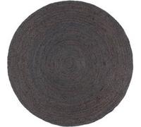vidaXL Tapis fait à la main Jute Rond 180 cm Gris foncé 343596