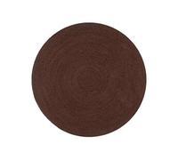 Tapis Fait à la Main Jute Rond Moquette Carpette Plancher Coussin de Sol Salon Chambre à Coucher Intérieur Salle de Séjour Maison 90 cm Marron 133671