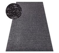 Tapis FLORENCE 24021 Uni glamour tissé à plat franges - anthracite 135x190 cm