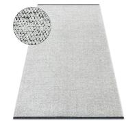 Tapis FLORENCE 24021 Uni glamour tissé à plat franges - crème 135x190 cm