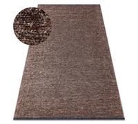 Tapis FLORENCE 24021 Uni glamour tissé à plat franges - marron 118x170 cm