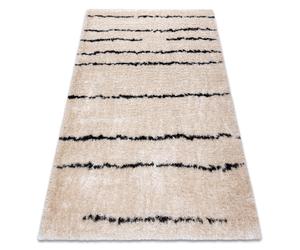 Tapis FLUFFY 2371 shaggy Rayures - crème / anthracite 180x270 cm