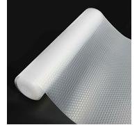 Tapis Fond de Tiroir Antiderapant Non-adhésif, Tapis de Frigo Cuisine Antibactérien et Lavable Transparent, DIY Fond de Tiroir Ant