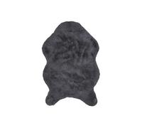 Tapis Forme Peau de Bête 60x90cm Imitation Fourrure Fine Gris Anthracite - SNUGLY - ALTOBUY