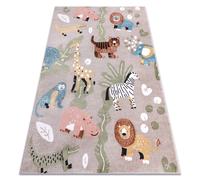 Tapis FUN Africa pour enfants animaux Afrique beige 80x150 cm