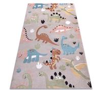 Tapis FUN Dino pour enfants Dinosaures beige 140x190 cm