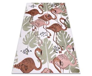 Tapis FUN Flami pour enfants flamants roses crème 80x150 cm