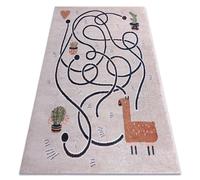 Tapis FUN Game pour enfants jeu de lama beige 240x330 cm