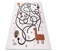 Tapis FUN Game pour enfants jeu de lama crème 180x270 cm