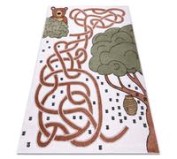 Tapis FUN Honey pour enfants ours abeilles crème 180x270 cm