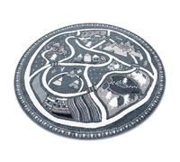 Tapis FUN Land pour enfants le village des rues cercle - bleu cercle 140 cm