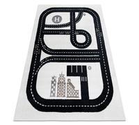 Tapis FUN Track pour enfants rue ville crème 80x150 cm