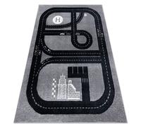 Tapis FUN Track pour enfants rue ville gris 200x290 cm