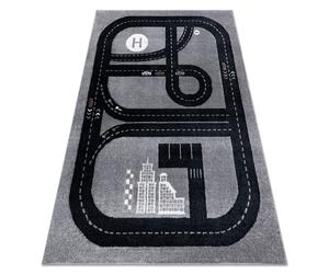 Tapis FUN Track pour enfants rue ville gris 80x150 cm