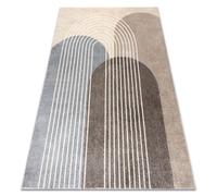 Tapis FUSION 0810 beige / marron - Géométrique moderne abstrait 120x170 cm