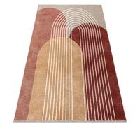 Tapis FUSION 0810 beige / terre cuite - Géométrique moderne abstrait 180x270 cm