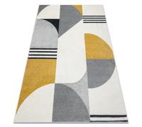 Tapis FUSION 1327 blanc gris foncé L'or - Géométrique, moderne, abstrait 240x330 cm