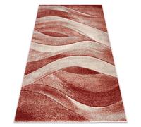 Tapis FUSION 1617 beige / terre cuite - Vagues moderne abstrait 120x170 cm
