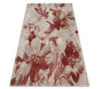 Tapis FUSION 8259 crème bordeaux - Fleurs, moderne, abstrait 240x330 cm