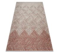 Tapis FUSION 9775 crème / terre cuite - Géométrique moderne abstrait 280x370 cm