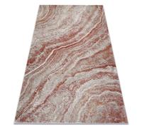 Tapis FUSION 9776 beige / terre cuite - Abstraction moderne abstrait 140x190 cm