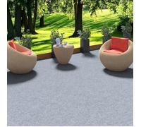 Tapis gazon artificiel - Kingston - 200x200 cm - Gris - Extérieur